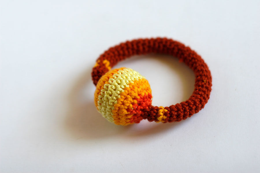 Thumbnail: Ombre Ring Rattle Baby Teether toy Handmade by TomToy