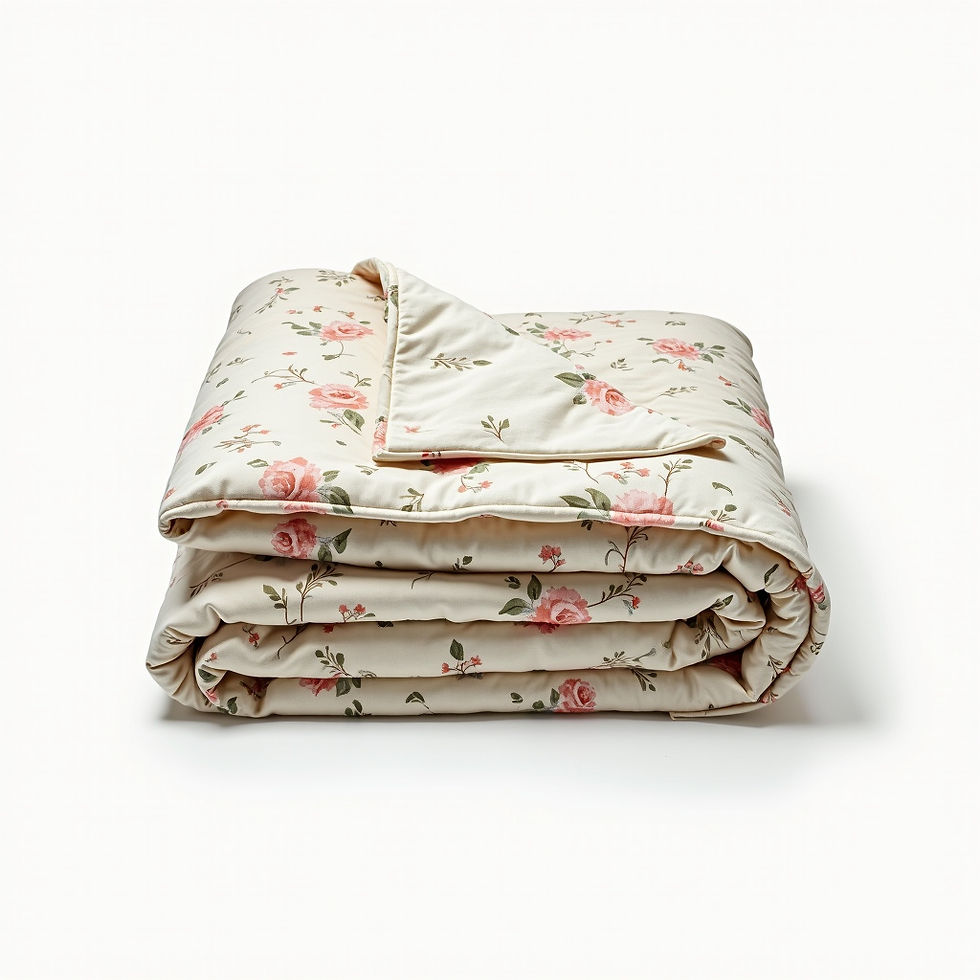 Steppdecke Mit Blumenmuster