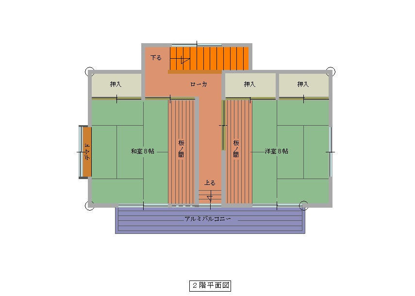 中之条小林邸2階平面図 01