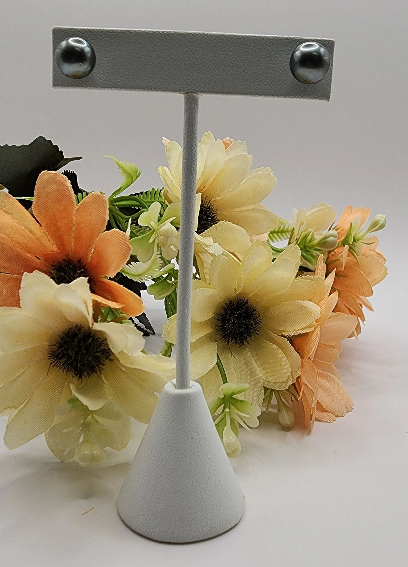 Sterling Silver A+ Tahitian Pearl Stud Earrings