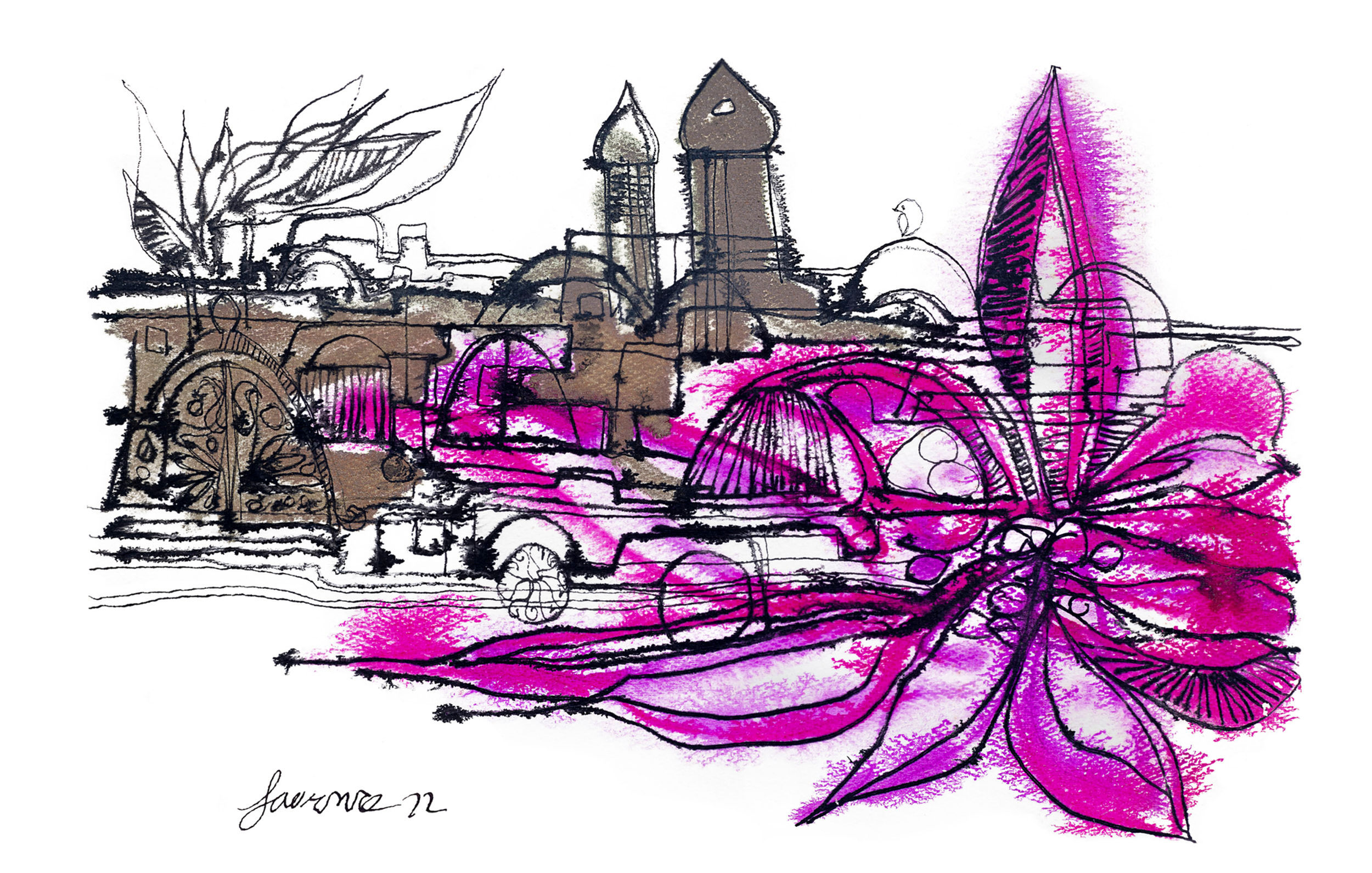 פסיפס עיר עתיקה | 1972 | 35x55 ס״מ