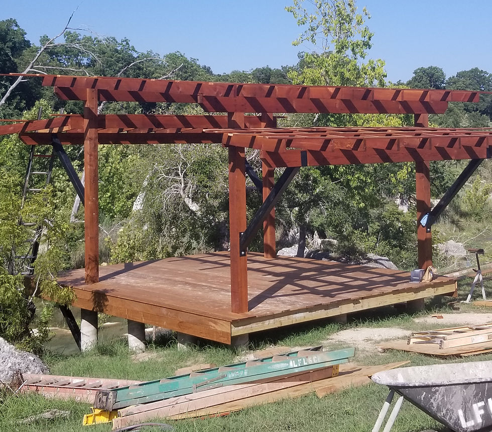Deck construction project in the San Marcos Texas area