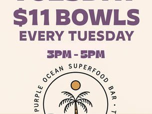 Tropical Tuesdays at Purple Ocean: $11 Açaí Bowls That Make Tuesdays Better