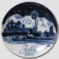 1979 Porsgrund Christmas Plate, Home for Christmas