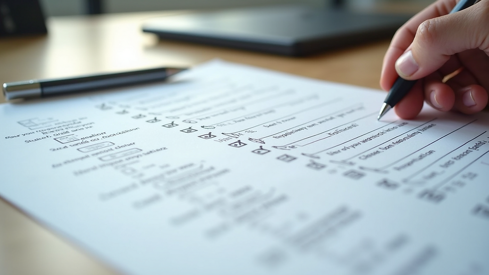 Close-up view of filled student feedback surveys and evaluation forms