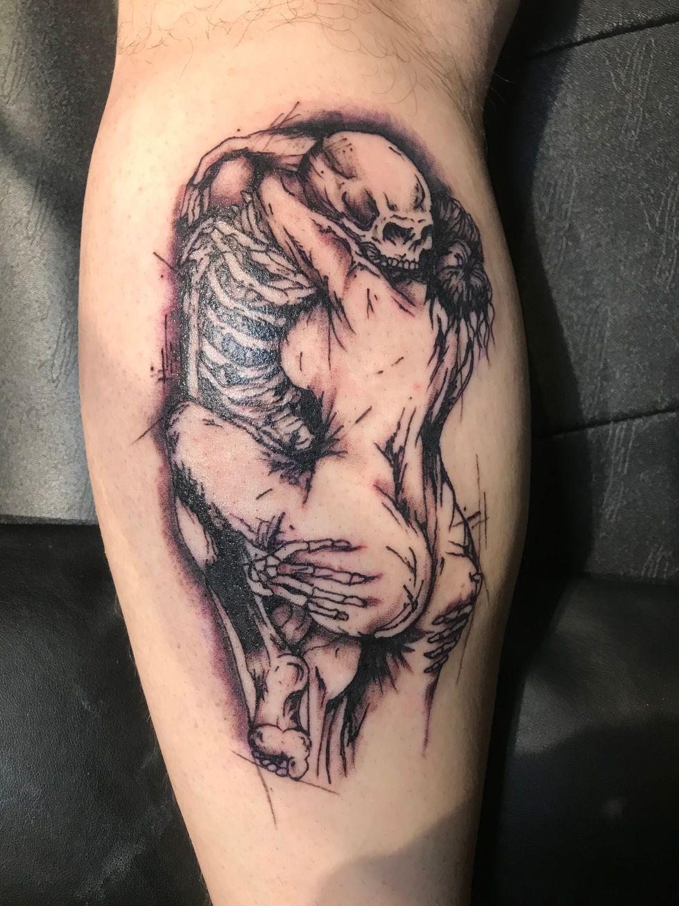 Illustrative couple - Black ink Only