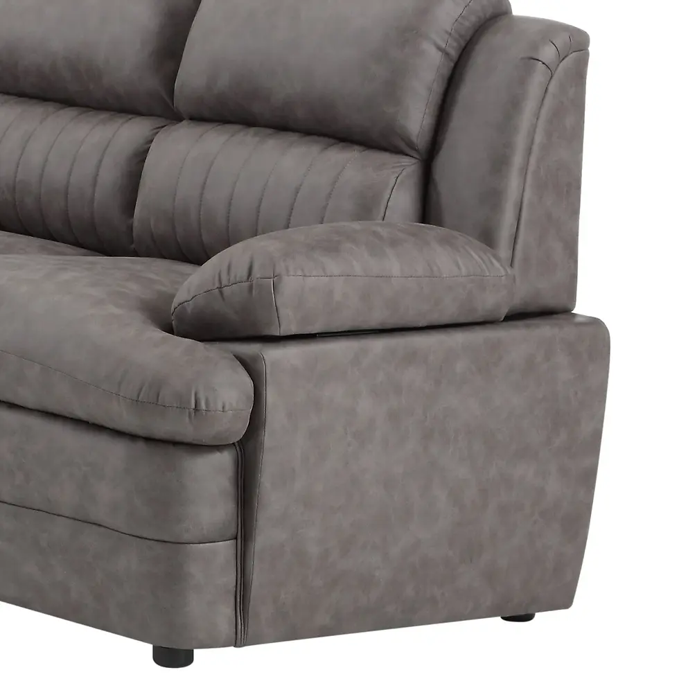 Miniatura: Renatta 2-Piece Sofa Set in Charcoal Faux Leather Arm Side detail