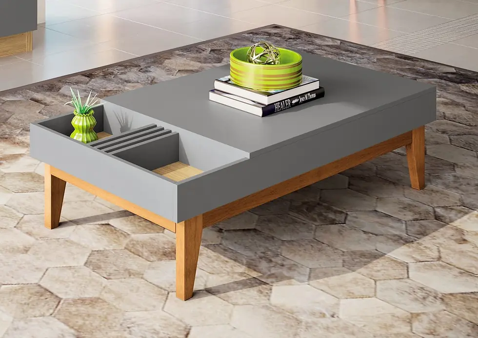 "Vitta" Modern Coffee Table in Grey Room Scene