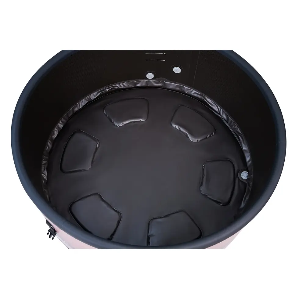 Thumbnail: Duet 4 Person Inflatable Hot Tub with Woodgrain Exterior Top View