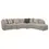 Thumbnail: Fayette Curved 3 Pieces Sectional Couch Front View