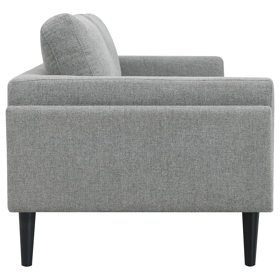 Miniatura: Rilynn Modern Sofa Upholstered in Grey Fabric Side View Silo