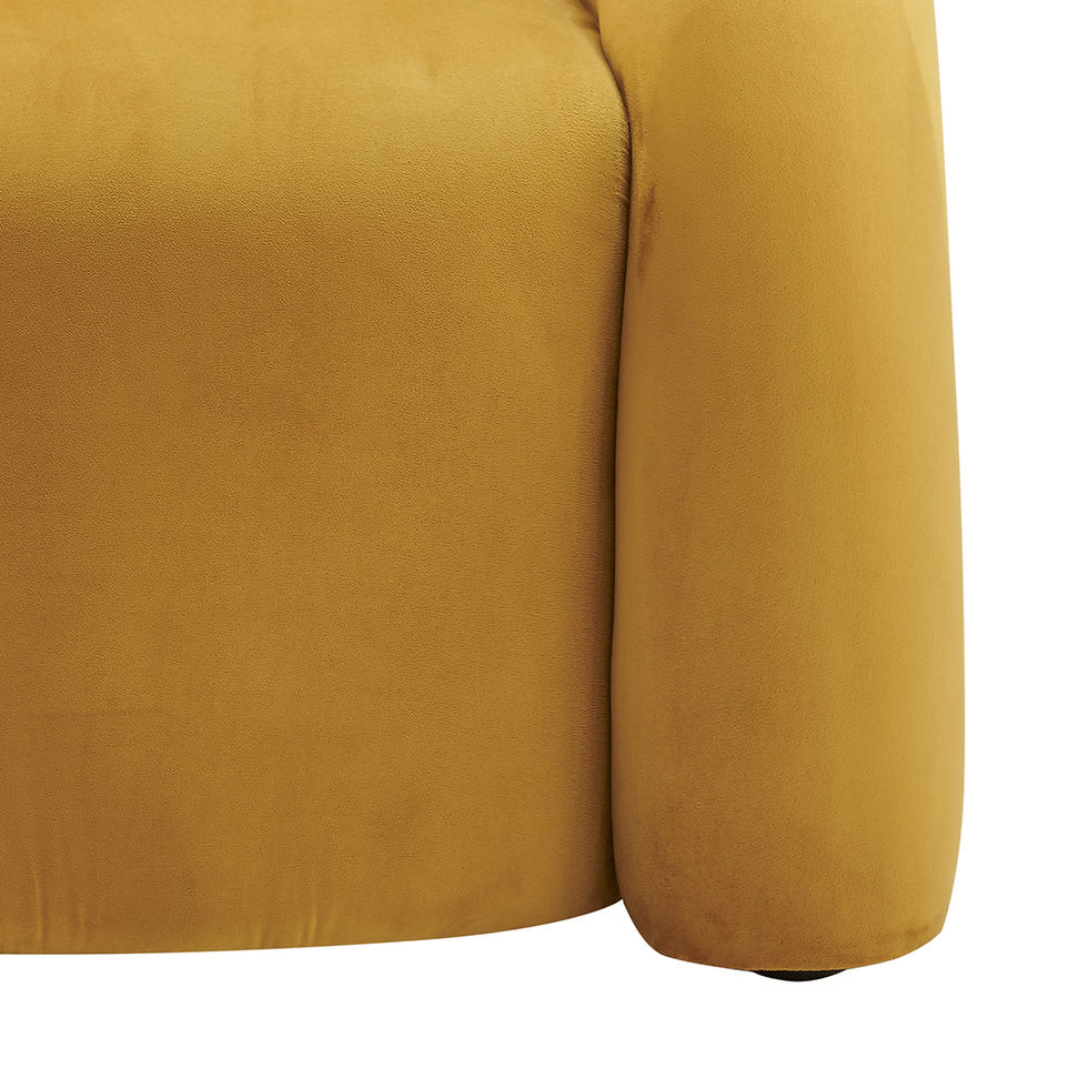 Thumbnail: Viana Modern Velvet Accent Chair in Yellow :Leg Detail