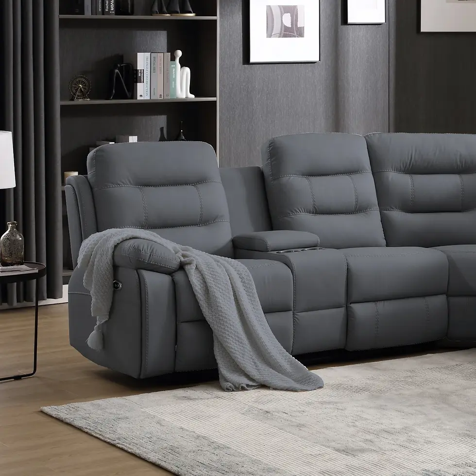 Thumbnail: Keyla Power Reclining Sectional Sofa Seat Detail