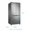Thumbnail: Samsung 18 cu. ft. Smart Counter Depth 3-Door French Door Refrigerator With Dimensions