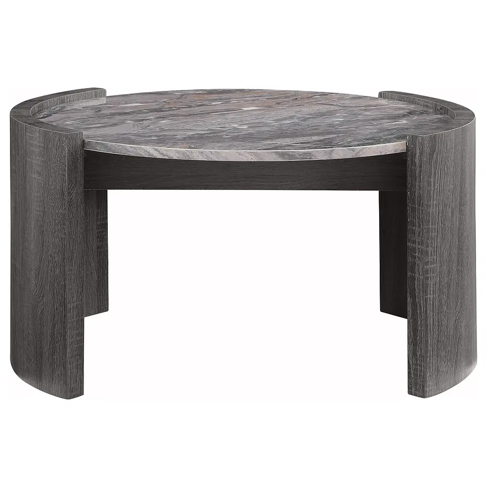 Miniatura: Gladstone Grey Round Coffee Table Front View