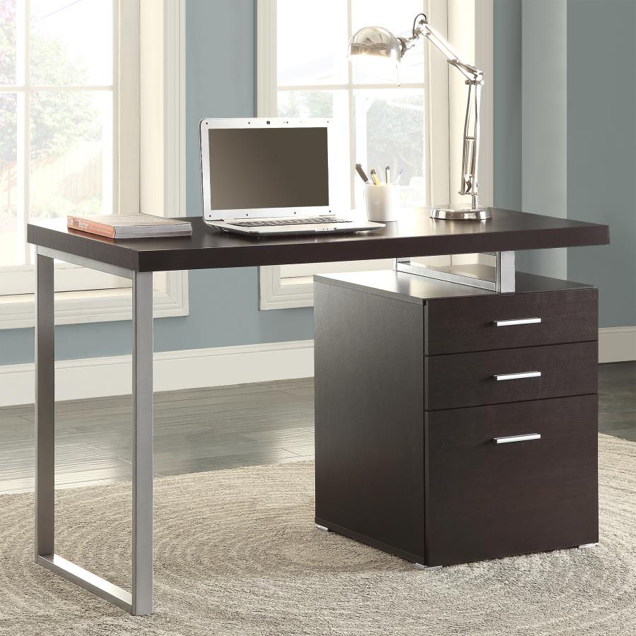 Thumbnail: “BRENNAN” 3-DRAWER OFFICE DESK IN WHITE OR WEATHERED GREY