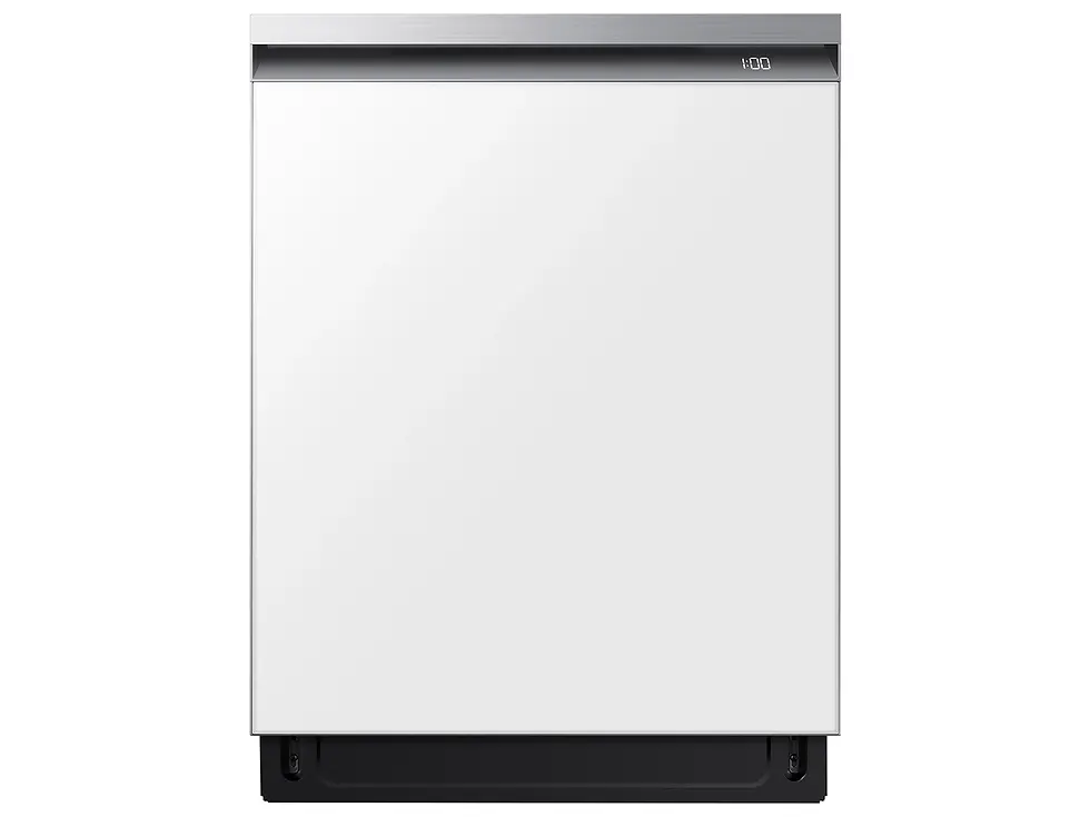 Bespoke White Glass Dishwasher Front View