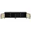 Miniatura: Amherst Coastal TV Stand in Black and Rattan Front View Open Doors
