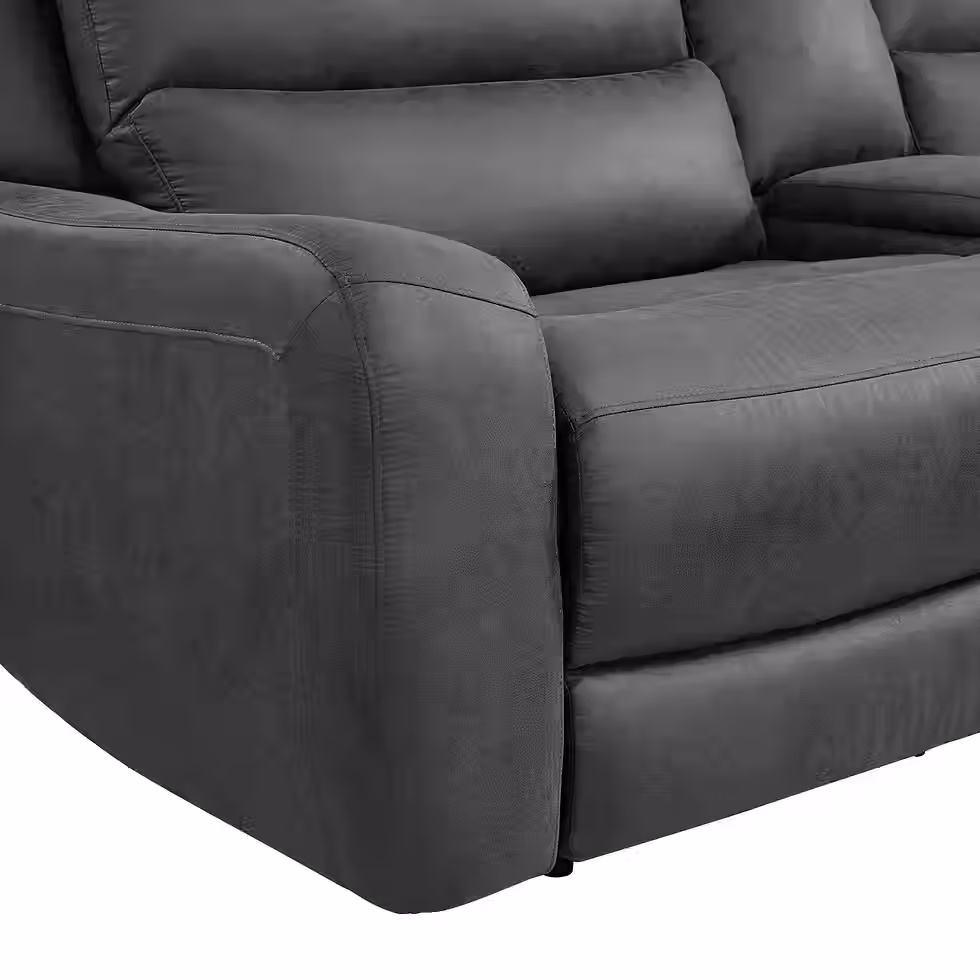 Thumbnail: Saber 6-Piece Power Reclining Sectional with Console Arm Detail