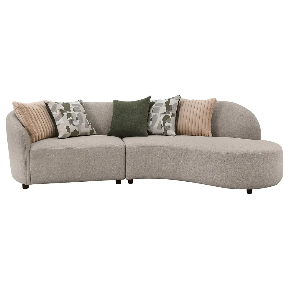 Thumbnail: Fayette Curved 2 Pieces Sectional Couch Front View
