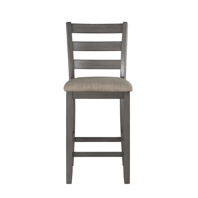 Miniatura: Sharon Dining Chair Counter Height in Grey Finish Front View Silo