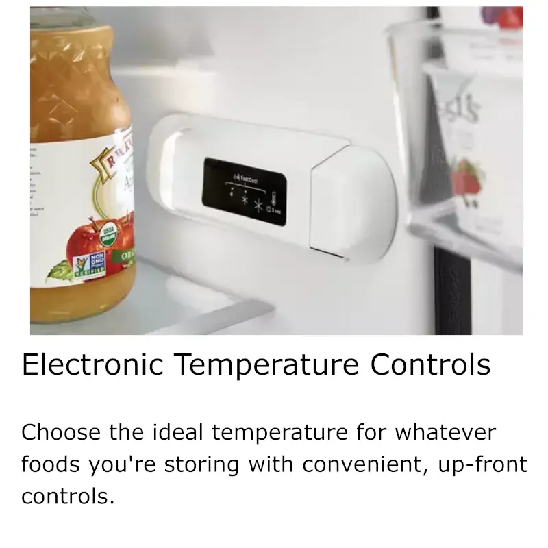 Miniatura: Whirlpool 18 Cu. Ft. Stainless Steel Refrigerator electronic Controls Feature