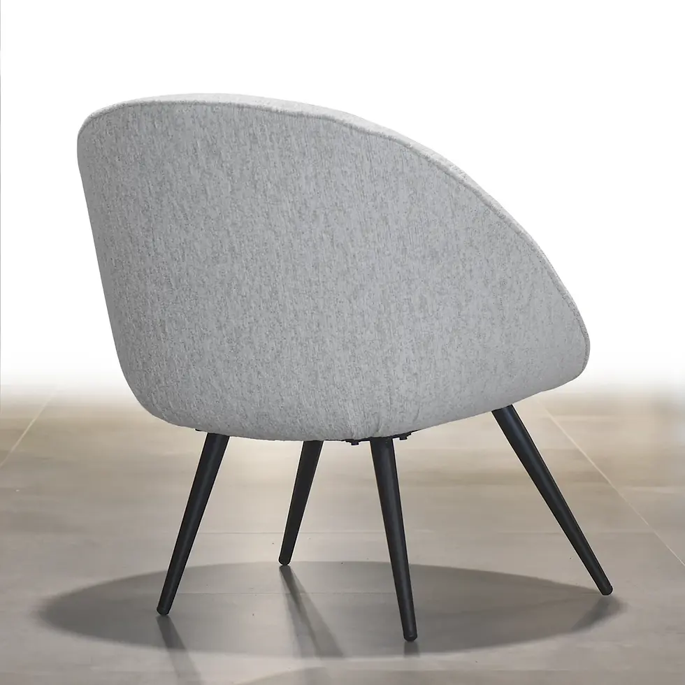 Miniatura: Mocha Modern Accent Chair Grey back View