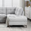 Miniatura: Serena Sectional Sofa with Chaise in Grey Fabric Chaise Detail
