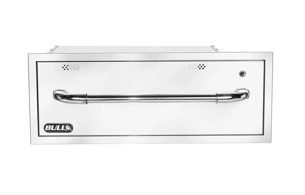 Miniatura: Bull BBQ Stainless Steel Warming Drawer Front View