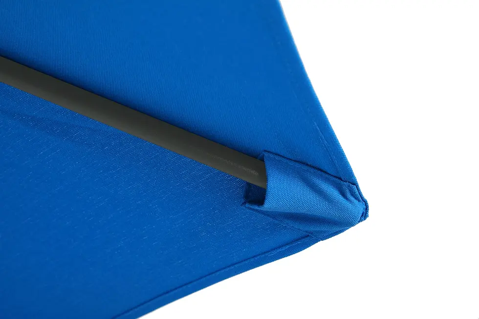 Miniatura: Promo 9 Ft Round Outdoor Umbrella in Blue Rib Corner Detail