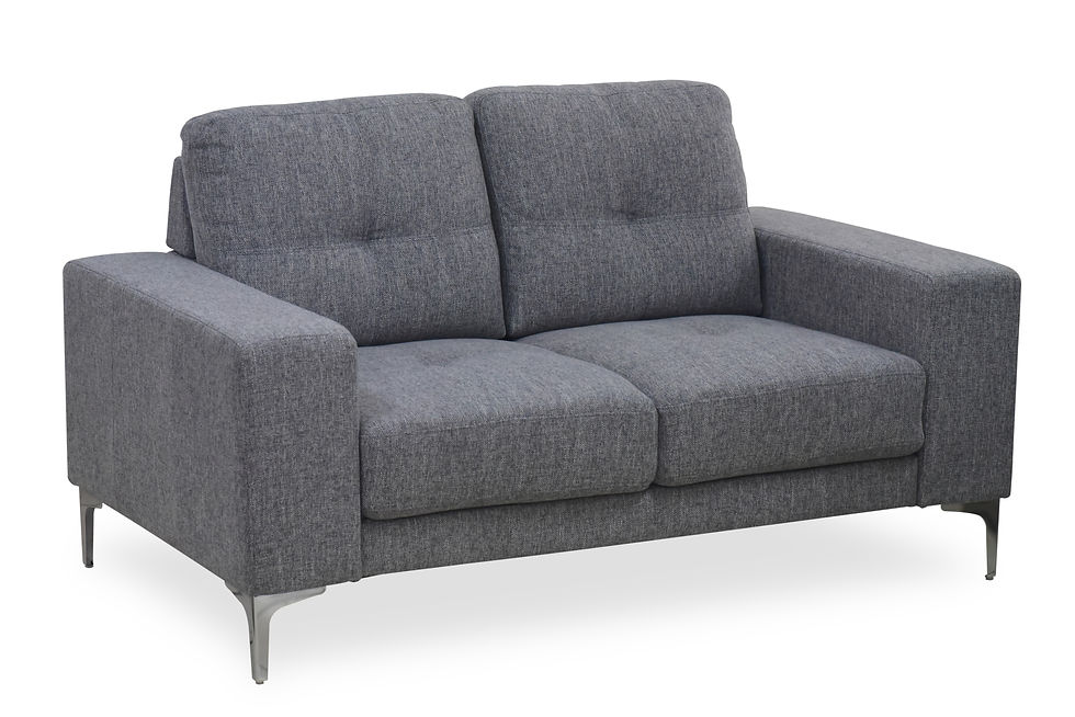 Miniatura: Taylor Modern Loveseat in Grey Fabric Angle View