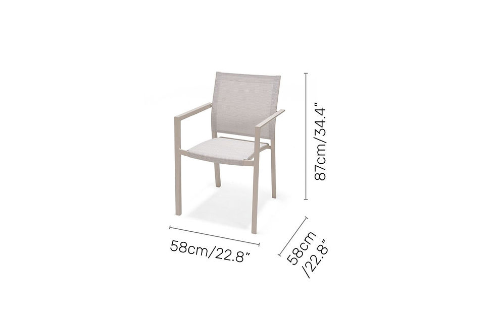 Miniatura: Urbanite Small Outdoor Bistro Chair with Dimensions