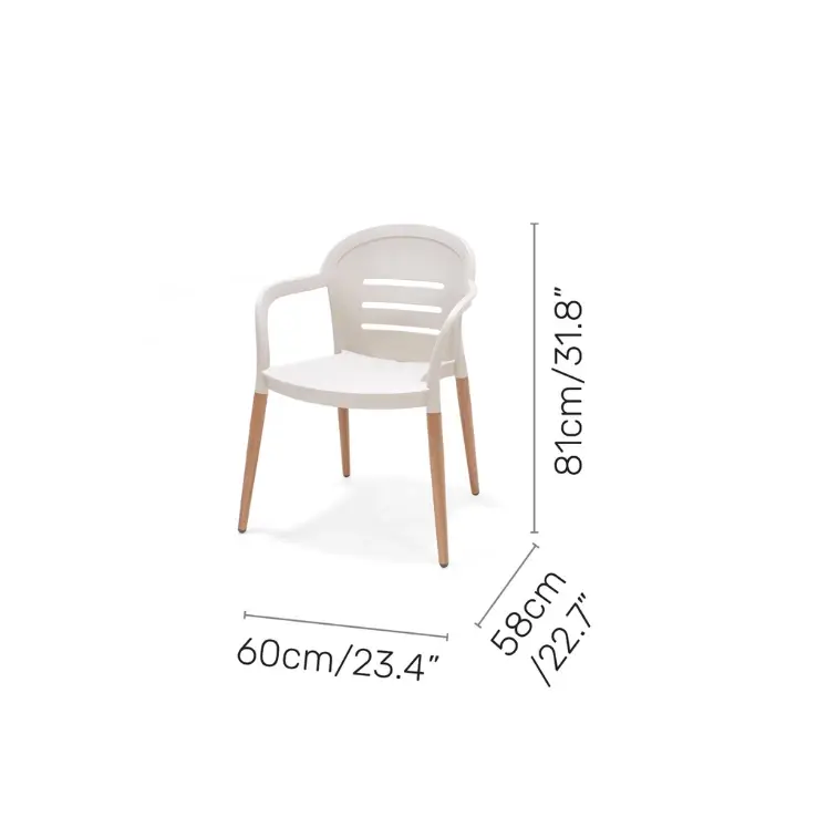 Thumbnail: Onyx Stackable Outdoor Chair Dimensions