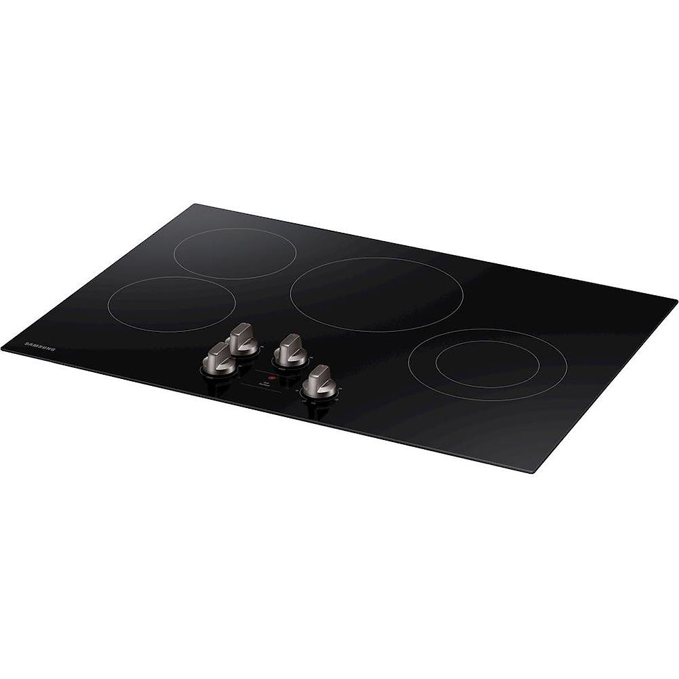 Thumbnail: "Samsung" 30" Electric Cooktop in Black Front View 2