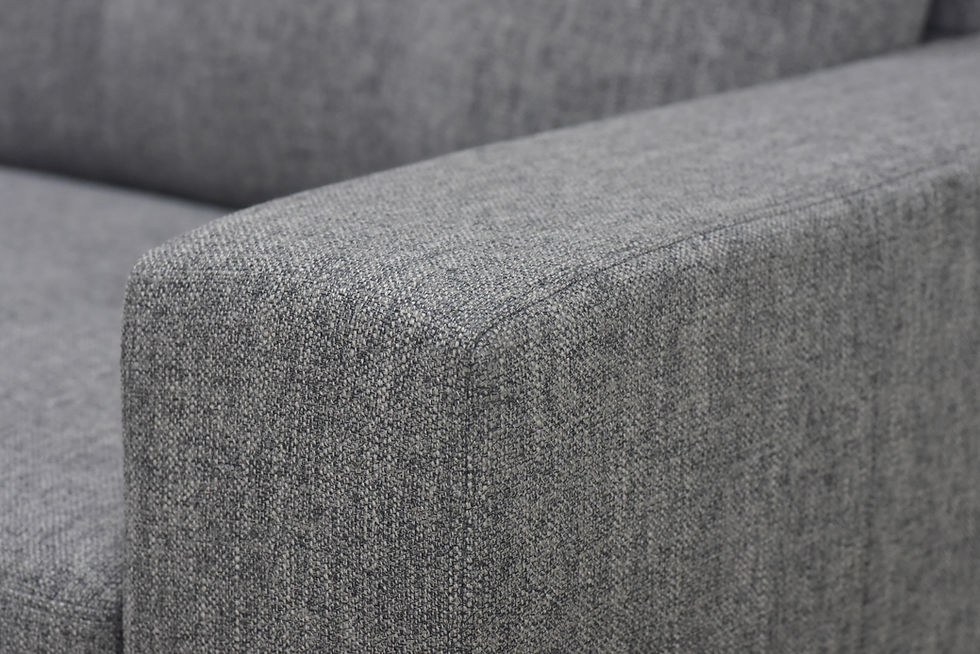 Thumbnail: Taylor Modern Sofa set in Grey Fabric Arm Detail