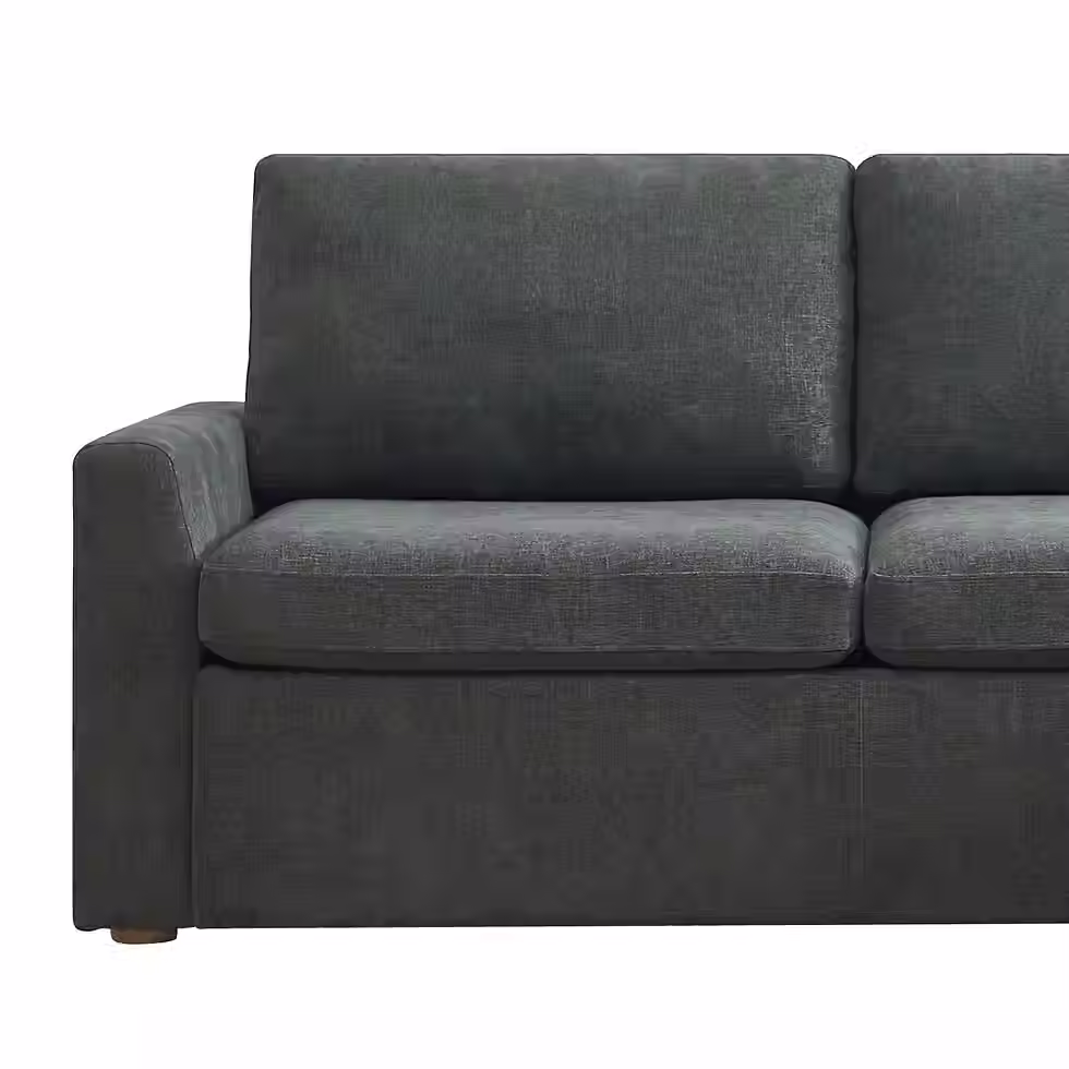 Thumbnail: Miguel Sectional Sofa with Sleeper Grey Seat detail