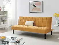 Chill Convertible Futon Yellow Room Scene