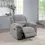 Miniatura: Gilson Glider Recliner Chair Upholstered  in Grey Chenille Reclined Room Scene