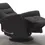 Miniatura: Delia Modern Recliner Chair in Charcoal Fabric Angle View Open