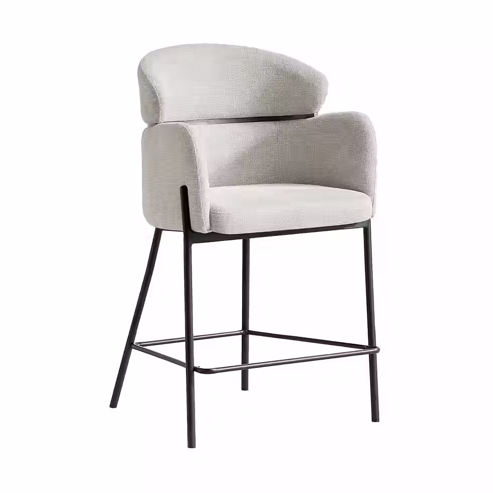 Thumbnail: "Calleb" Counter Stool Upholstered in Fabric