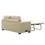 Thumbnail: Hagar Full Size Sofa Bed in Beige Fabric Back View Open