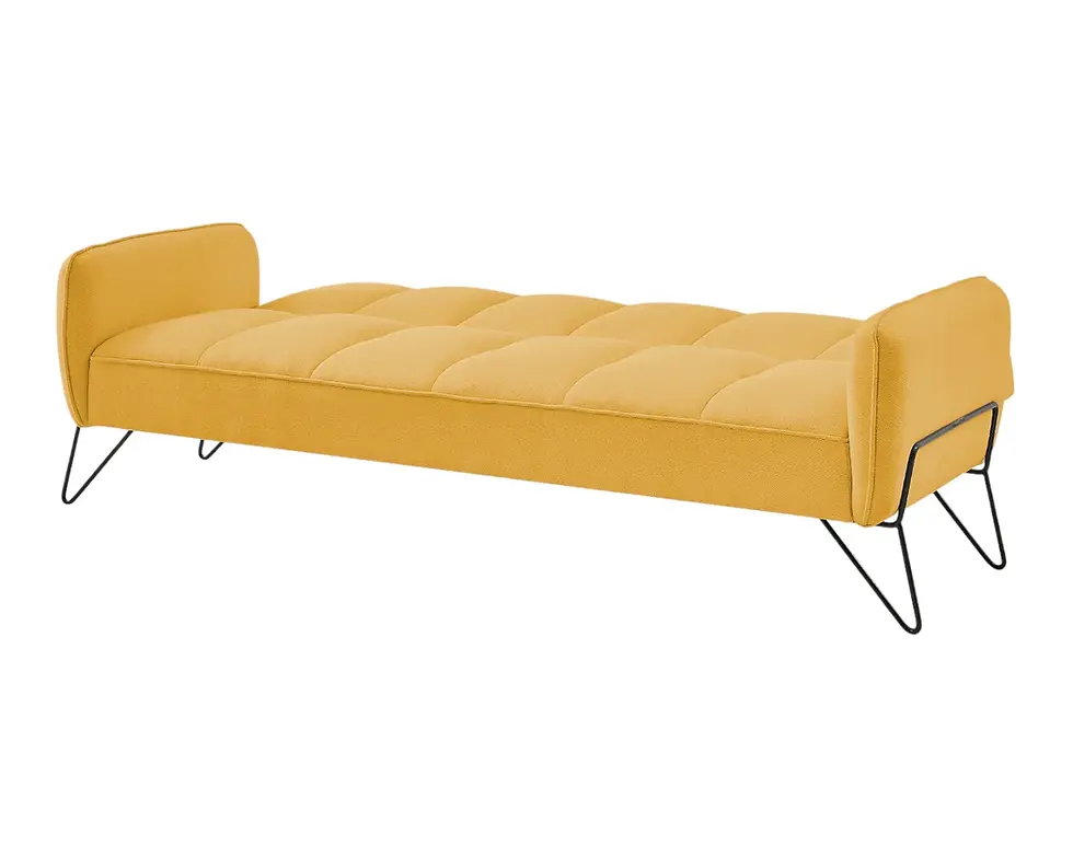 Thumbnail: "Adela" Retro Style Sofa Bed Futon in Fabric