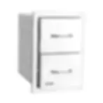 Bull BBQ Stainless-Steel Double Drawer with Reveal Angle View open drawers