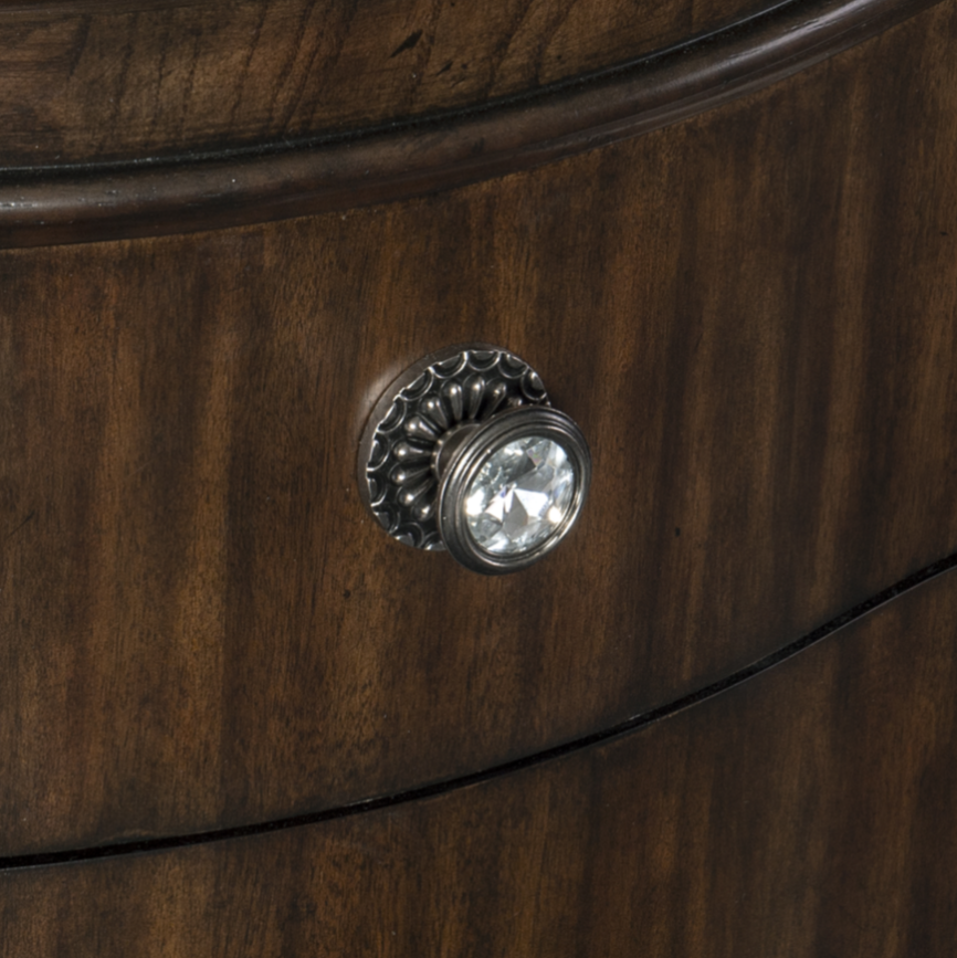 Miniatura: “BEDDINGTON” MESITA DE NOCHE DE 2 GAVETAS ACABADO CEREZO OSCURO