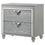 Thumbnail: Veronica Silver Nightstand with Two Drawers Angle View