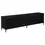 Miniatura: Amherst Coastal TV Stand in Black and Rattan Back View