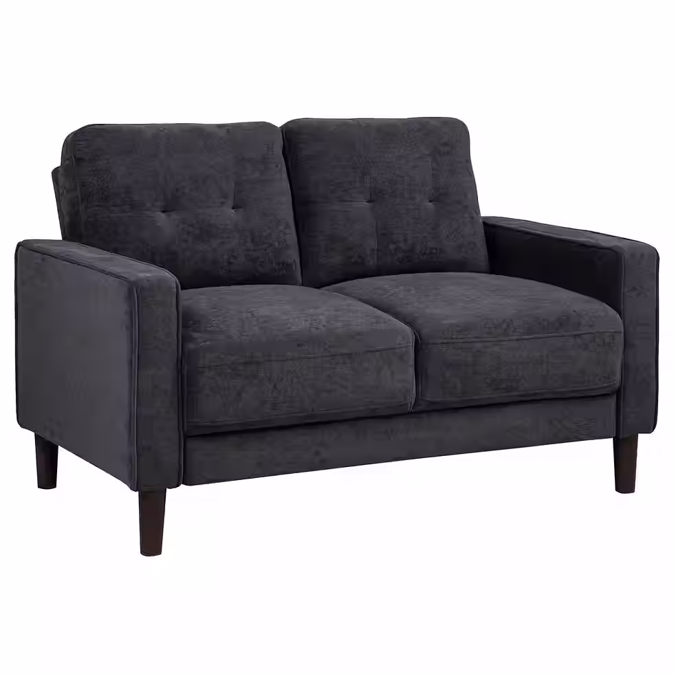 Thumbnail: Bowen Loveseat Grey Angle View