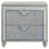 Thumbnail: Veronica Silver Nightstand with Two Drawers Front View