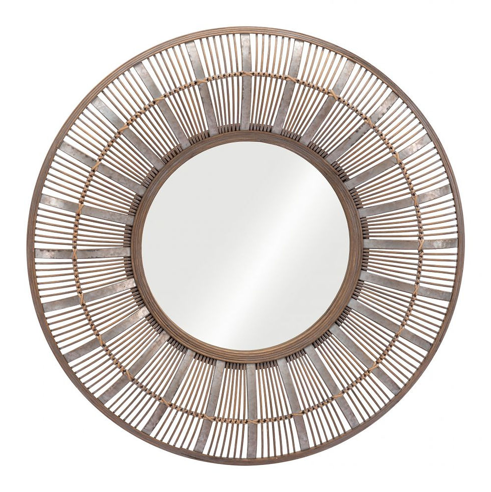 Miniatura: "Toto" Mirror in Antique Brown Front View