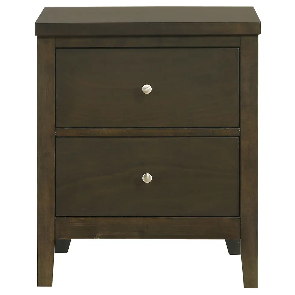 Miniatura: Wilkes 2 Drawer Nightstand in Dark Cocoa Finish Front View